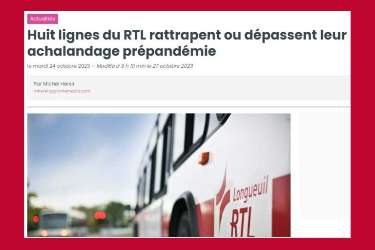 Notre achalandage dans Le Courrier du Sud